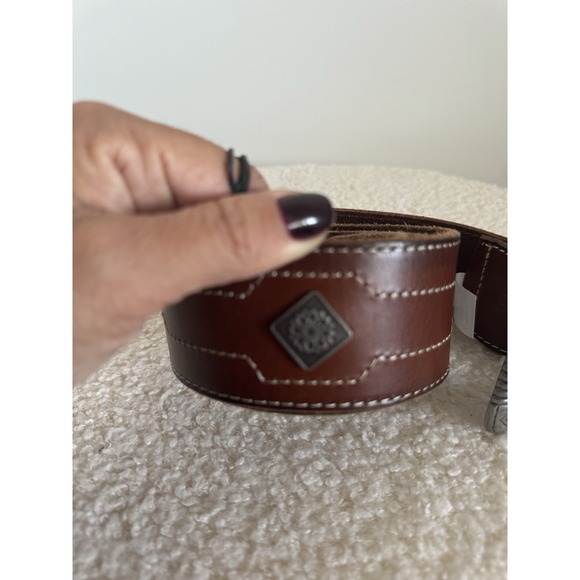 Banana Republic Heritage Wide Brown Western Concho Belt Leather Small - Picture 5 of 10